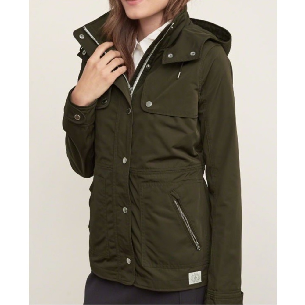 Like New Abercrombie & Fitch Green 2 in 1 Jacket